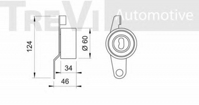 TREVI AUTOMOTIVE td1550 -  Натяжной ролик, ремень ГРМ